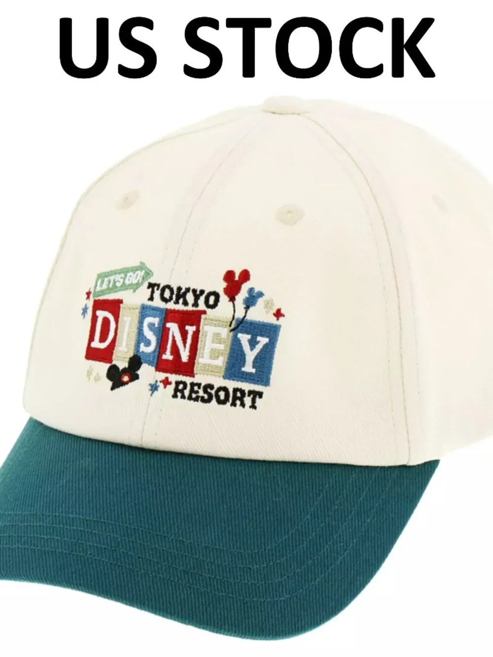 Tokyo Disney Resort Let's Go Mickey & Friends Cap Hat Adult 58cm Japan NWT